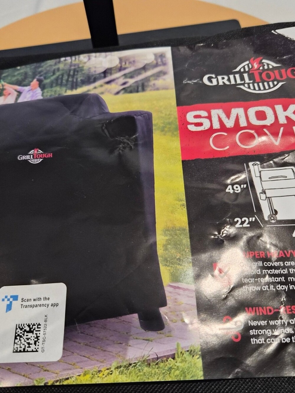 Black Smoke Cover for Grill - Heavy-Duty Protection